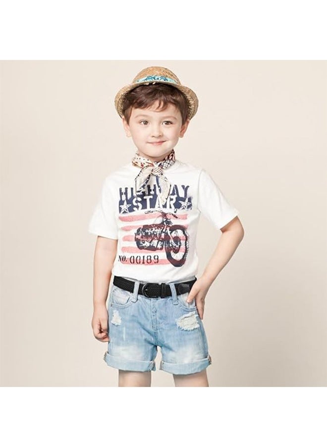 Kids Elastic Belt, Stretch Braided Belt Belt for Boys and Girls, No Hole Adjustable Braided Stretch Vintage Belt for Casual School Uniform Jeans - Image 4